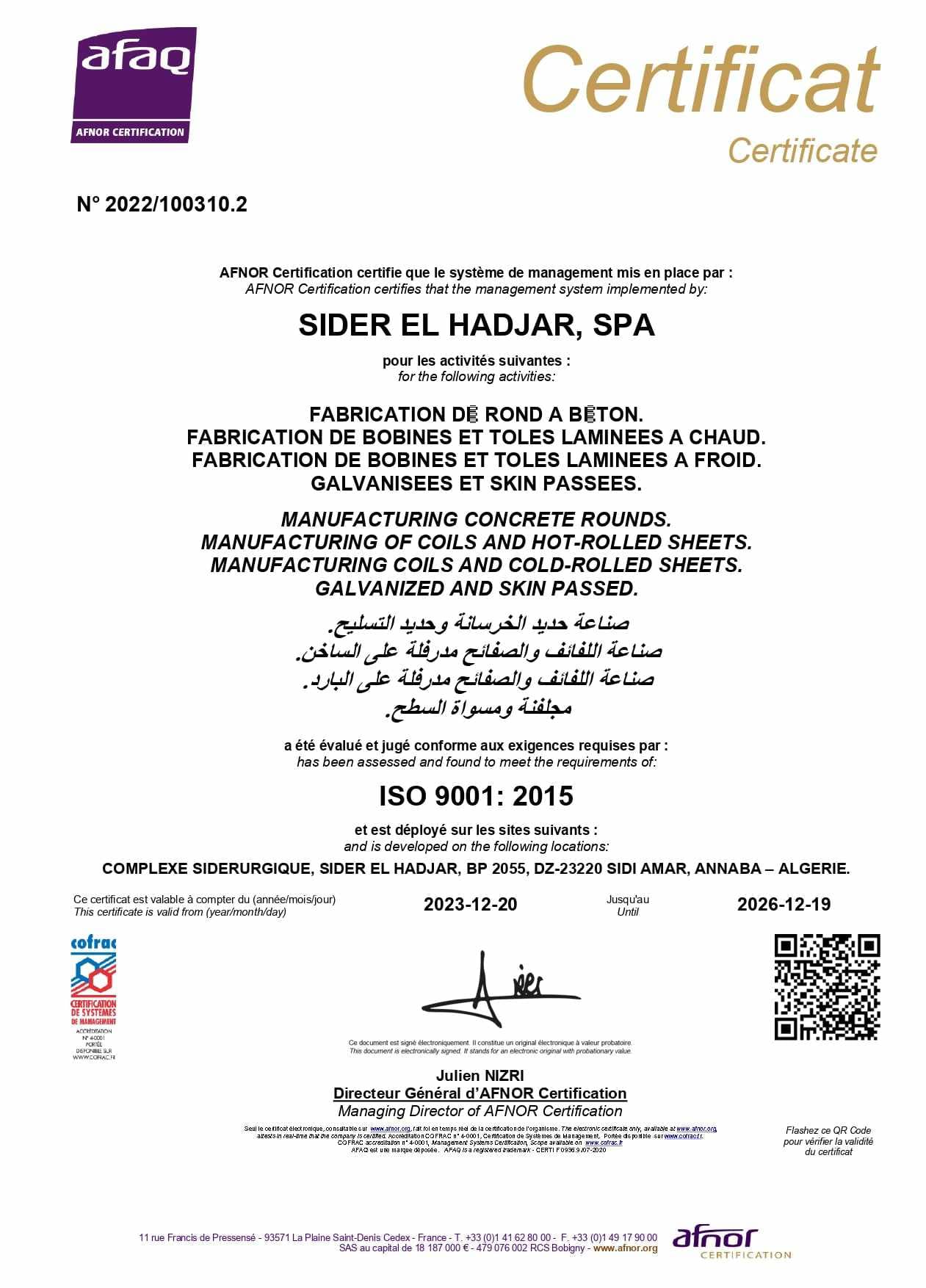 certificat image