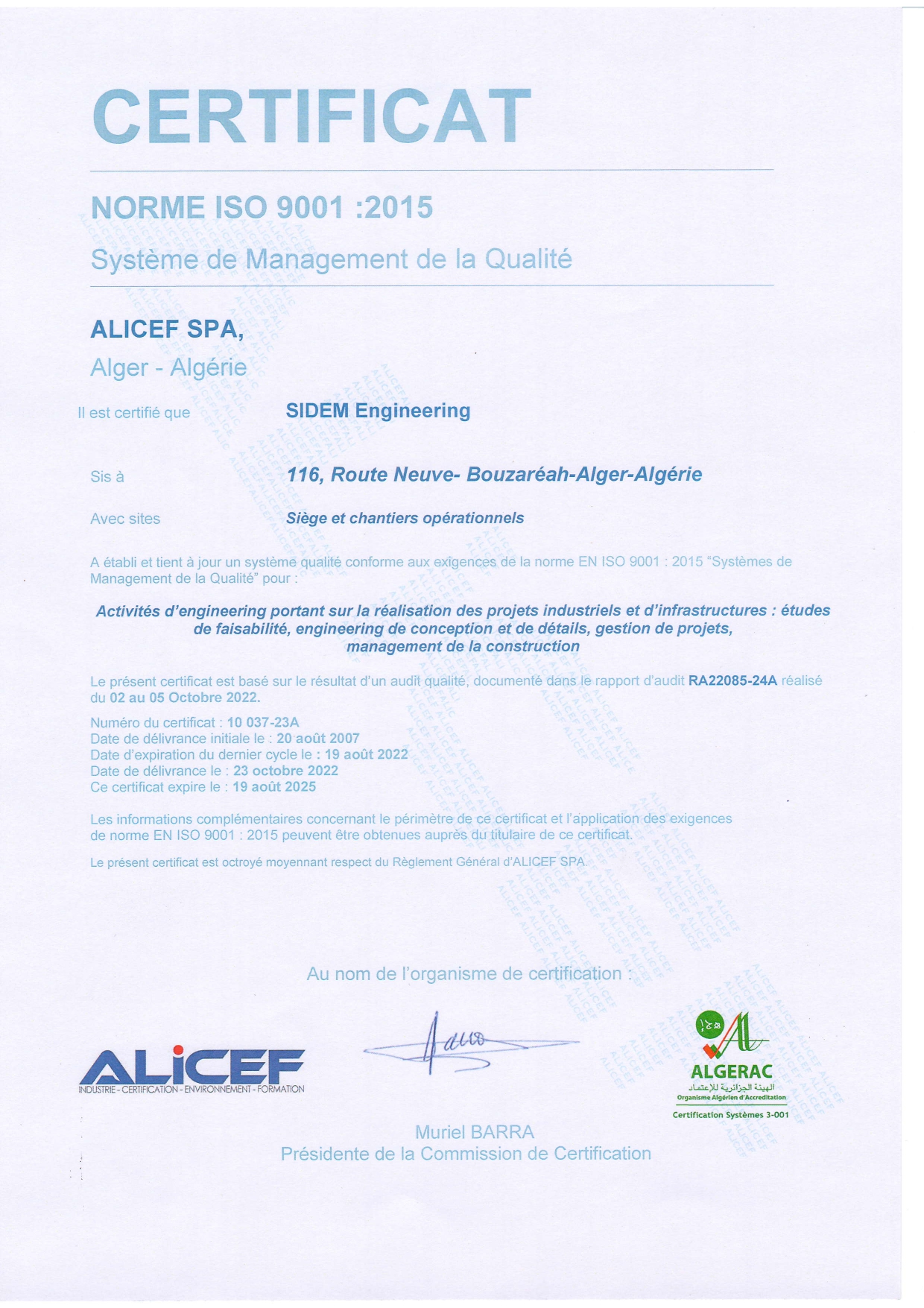 certificat image